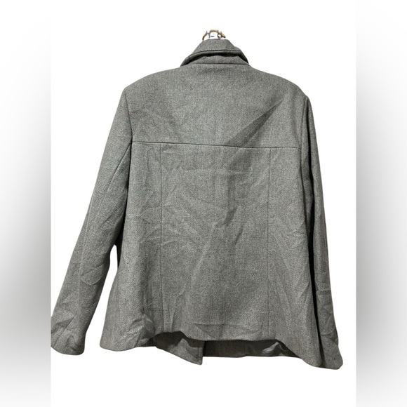 Old Navy gray Funnel Neck Wool pea coat Jacket Size Large - Picture 4 of 6